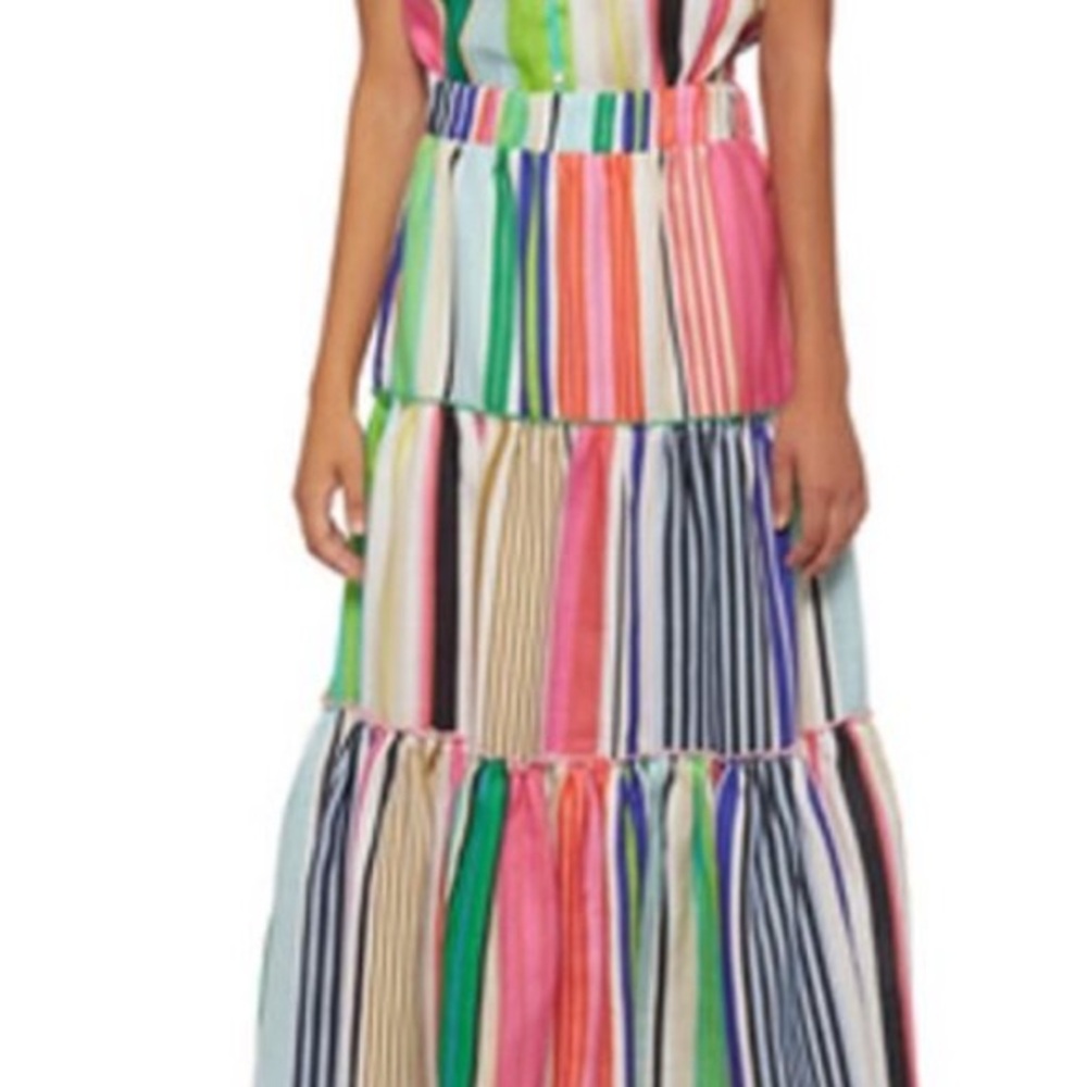 Vilagallo Multicolor Striped Skirt